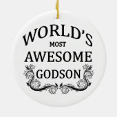 's Werelds meest Geweldige Godson Keramisch Ornament (Achterkant)