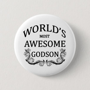 's Werelds meest Geweldige Godson Ronde Button 5,7 Cm