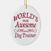 's Werelds meest Geweldige hond-trainer Keramisch Ornament (Rechts)