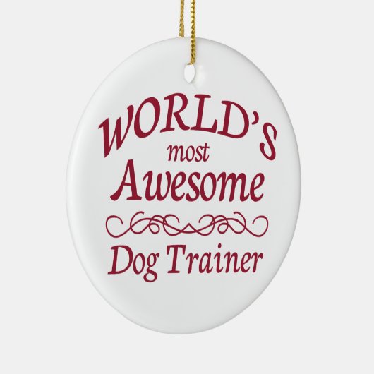 's Werelds meest Geweldige hond-trainer Keramisch Ornament (Rechts)