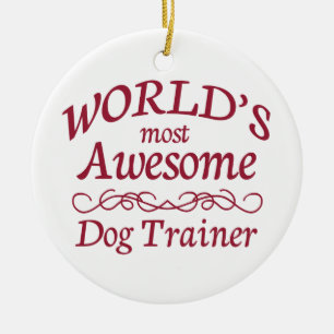 's Werelds meest Geweldige hond-trainer Keramisch Ornament
