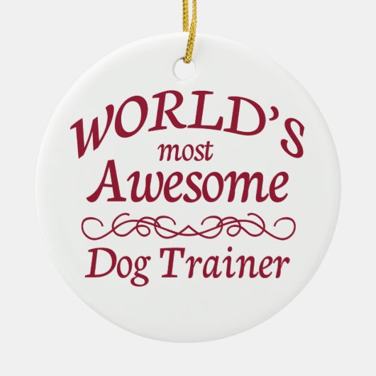 's Werelds meest Geweldige hond-trainer Keramisch Ornament (Voorkant)