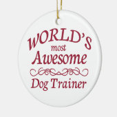's Werelds meest Geweldige hond-trainer Keramisch Ornament (Links)