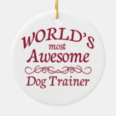 's Werelds meest Geweldige hond-trainer Keramisch Ornament (Achterkant)