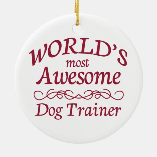 's Werelds meest Geweldige hond-trainer Keramisch Ornament (Achterkant)
