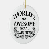 's Werelds meest Geweldige kleindochter Keramisch Ornament (Rechts)
