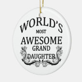 's Werelds meest Geweldige kleindochter Keramisch Ornament (Links)