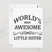 's Werelds meest Geweldige kleine zuster Briefkaart (Voorkant / Achterkant)