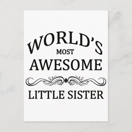 's Werelds meest Geweldige kleine zuster Briefkaart (Voorkant)