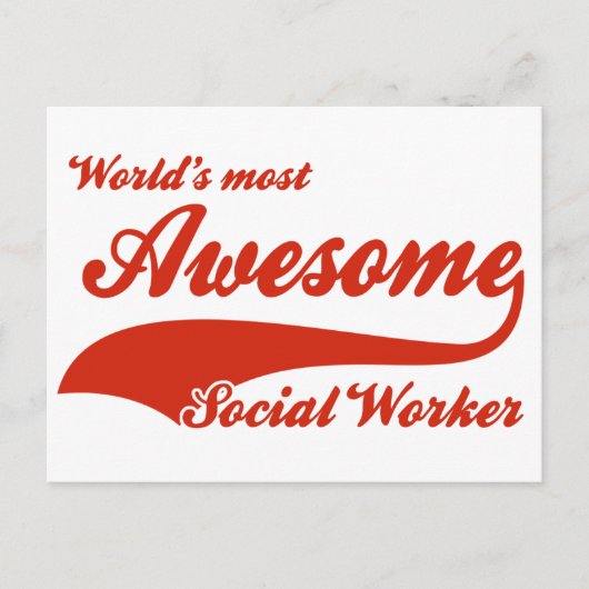 's Werelds meest Geweldige maatschappelijk werker Briefkaart (Voorkant)