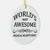 's Werelds meest Geweldige medisch receptioniste Keramisch Ornament (Rechts)