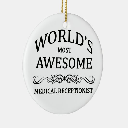 's Werelds meest Geweldige medisch receptioniste Keramisch Ornament (Rechts)