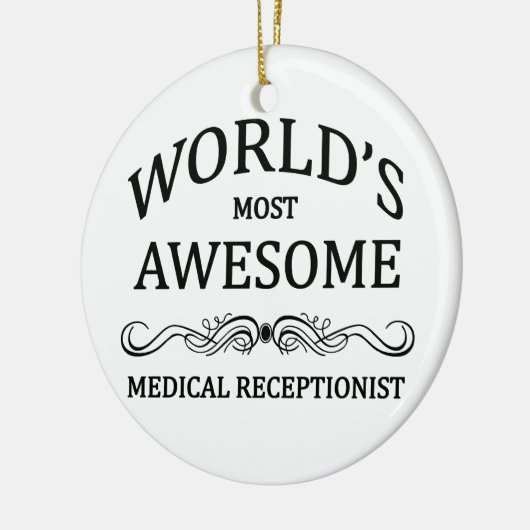 's Werelds meest Geweldige medisch receptioniste Keramisch Ornament (Links)