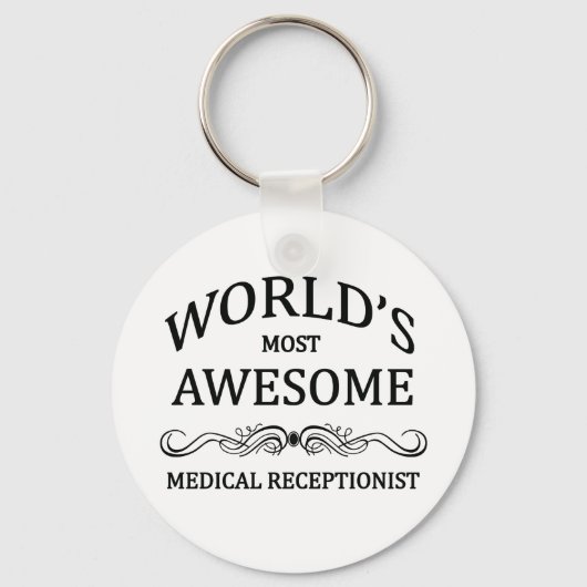 's Werelds meest Geweldige medisch receptioniste Sleutelhanger (Voorkant)