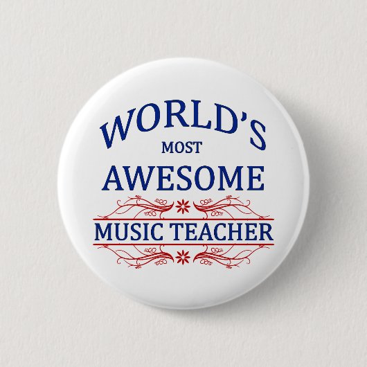 's Werelds meest Geweldige muziekdocent Ronde Button 5,7 Cm (Voorkant)