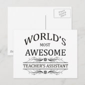 's Werelds meest Geweldige onderwijsassistent Briefkaart (Voorkant / Achterkant)