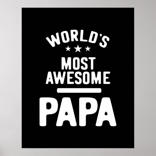 's Werelds meest Geweldige papa-pater cadeau Poster (Voorkant)