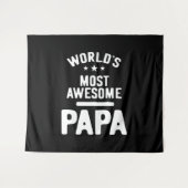 's Werelds meest Geweldige papa-pater cadeau Wandkleed (Voorkant (horizontaal))