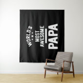 's Werelds meest Geweldige papa-pater cadeau Wandkleed (In situ)