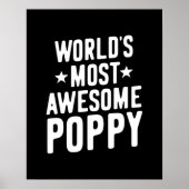's Werelds meest Geweldige papaver | vader opa Poster (Voorkant)