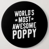 's Werelds meest Geweldige papaver | vader opa Ronde Button 6,0 Cm (Voorkant)
