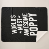 's Werelds meest Geweldige papaver | vader opa Sherpa Deken (Voorkant (horizontaal))