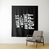 's Werelds meest Geweldige papaver | vader opa Wandkleed (In situ)