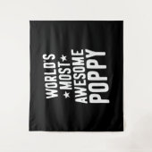 's Werelds meest Geweldige papaver | vader opa Wandkleed (Voorkant)