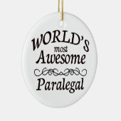 's Werelds meest Geweldige paralegal Keramisch Ornament (Rechts)