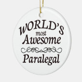 's Werelds meest Geweldige paralegal Keramisch Ornament (Links)