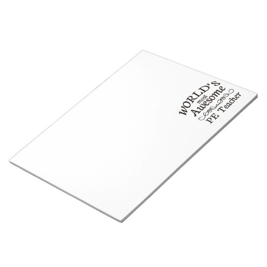 's Werelds meest Geweldige PE-leraar Notitieblok (Schuin)