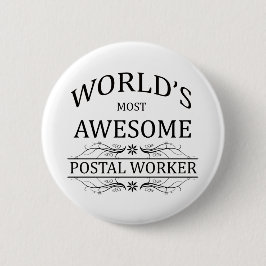 's Werelds meest Geweldige postarbeider Ronde Button 5,7 Cm