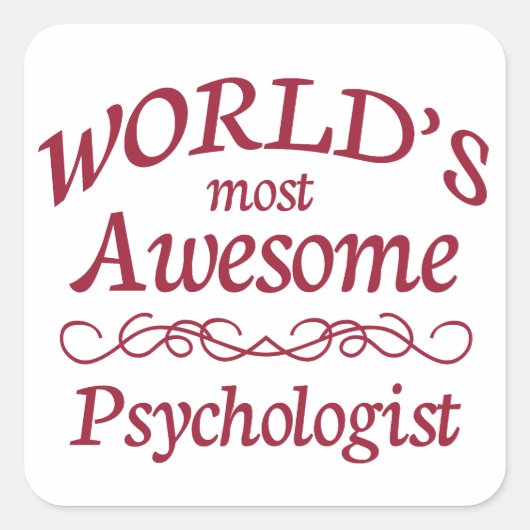 's Werelds meest Geweldige psycholoog Vierkante Sticker (Voorkant)