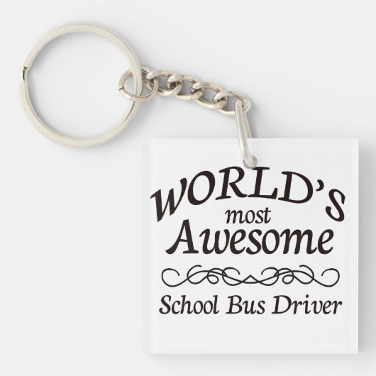 's Werelds meest Geweldige schoolbuschauffeur Sleutelhanger (voorkant)