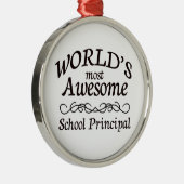 's Werelds meest Geweldige schoolhoofd Metalen Ornament (Rechts)