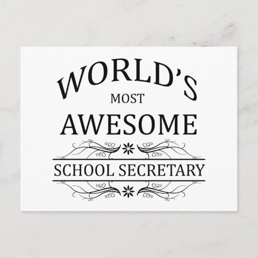 's Werelds meest Geweldige schoolsecretaris Briefkaart (Voorkant)