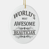 's Werelds meest Geweldige schoonheidsspecialist Keramisch Ornament (Rechts)