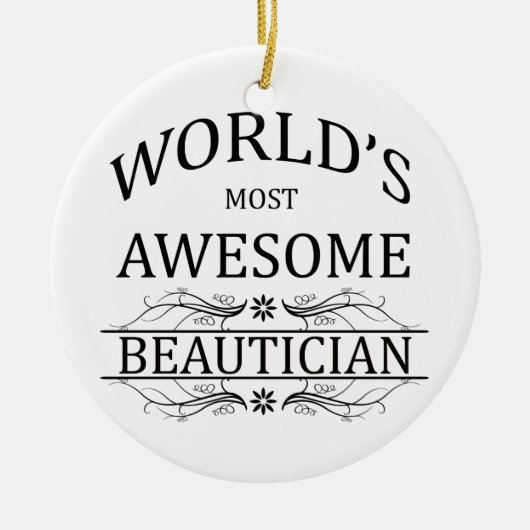 's Werelds meest Geweldige schoonheidsspecialist Keramisch Ornament (Voorkant)