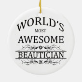 's Werelds meest Geweldige schoonheidsspecialist Keramisch Ornament (Achterkant)