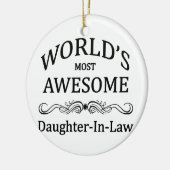 's Werelds meest Geweldige schoonmaakster Keramisch Ornament (Links)