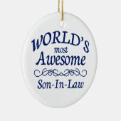 's Werelds meest Geweldige schoonzoon Keramisch Ornament (Rechts)