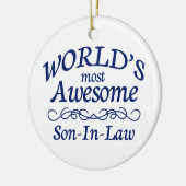 's Werelds meest Geweldige schoonzoon Keramisch Ornament (Links)