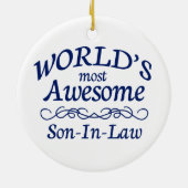 's Werelds meest Geweldige schoonzoon Keramisch Ornament (Achterkant)