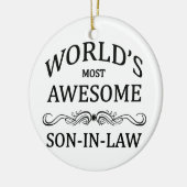 's Werelds meest Geweldige schoonzoon Keramisch Ornament (Links)