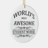 's Werelds meest Geweldige studentenverpleegster Keramisch Ornament (Rechts)