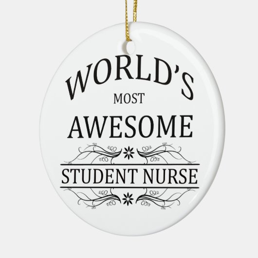 's Werelds meest Geweldige studentenverpleegster Keramisch Ornament (Links)