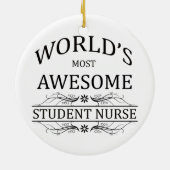 's Werelds meest Geweldige studentenverpleegster Keramisch Ornament (Achterkant)
