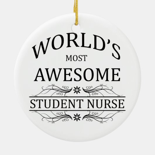's Werelds meest Geweldige studentenverpleegster Keramisch Ornament (Achterkant)