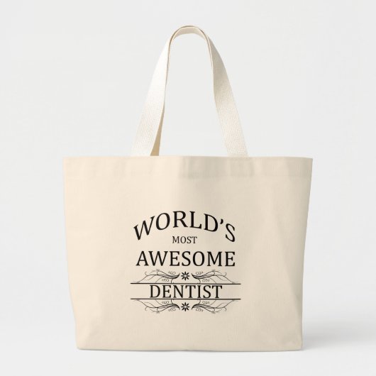 's Werelds meest Geweldige tandarts Grote Tote Bag (Voorkant)