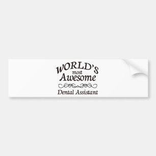 's Werelds meest Geweldige tandheelkundige assiste Bumpersticker